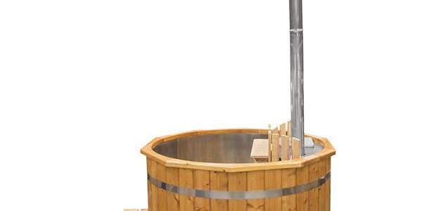Holz-Hotpot mit Edelstahleinsatz